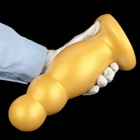 6.7in 10.23in Golden Silicone Extra Large Thick Butt Plug Dildo Anal Beads