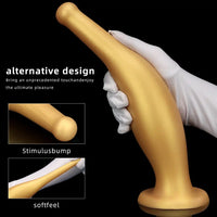 6.7in 11.41in Gold Beer Bottle Silicone Soft Big Anal Butt Plug Dildo