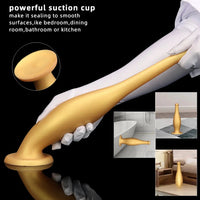 6.7in 11.41in Gold Beer Bottle Silicone Soft Big Anal Butt Plug Dildo