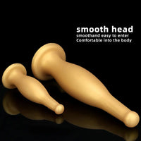 6.7in 11.41in Gold Beer Bottle Silicone Soft Big Anal Butt Plug Dildo