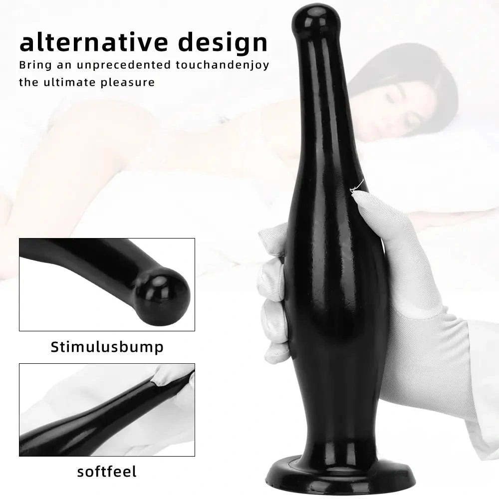 6.7in 11.41in Women Men Big Black Thick Beer Bottle Dildo For Anal Sex