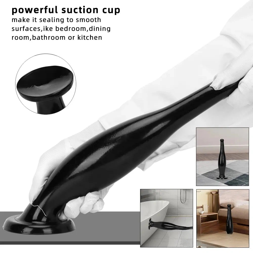 6.7in 11.41in Women Men Big Black Thick Beer Bottle Dildo For Anal Sex
