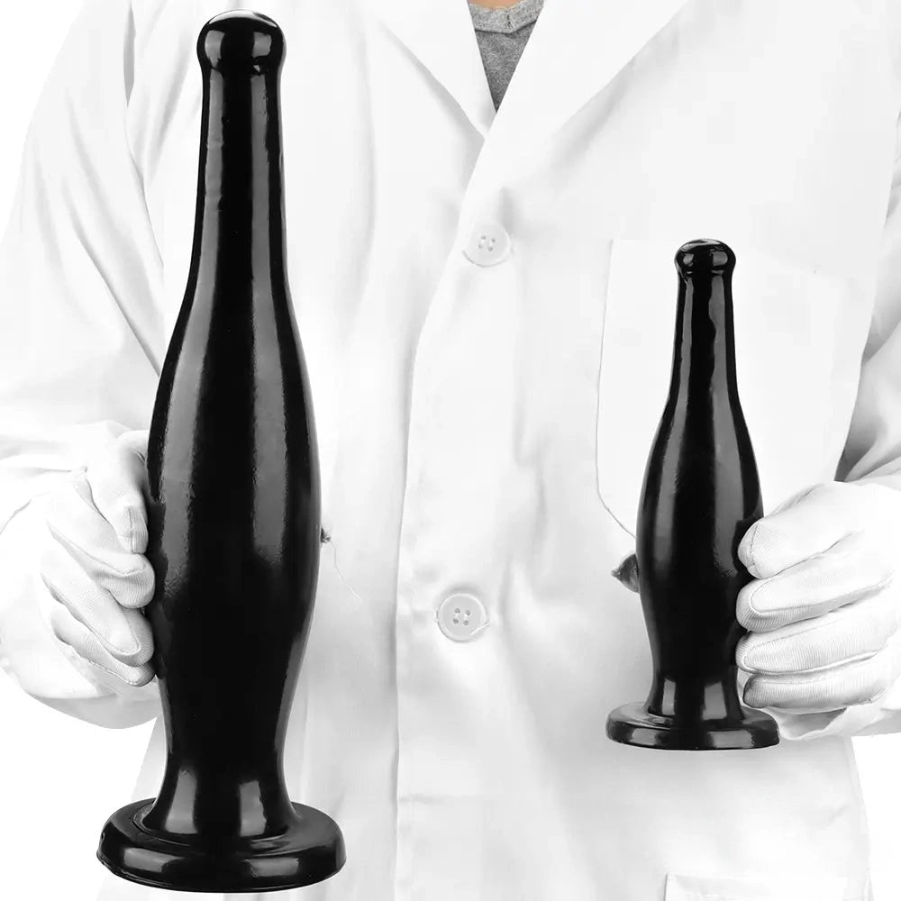 6.7in 11.41in Women Men Big Black Thick Beer Bottle Dildo For Anal Sex