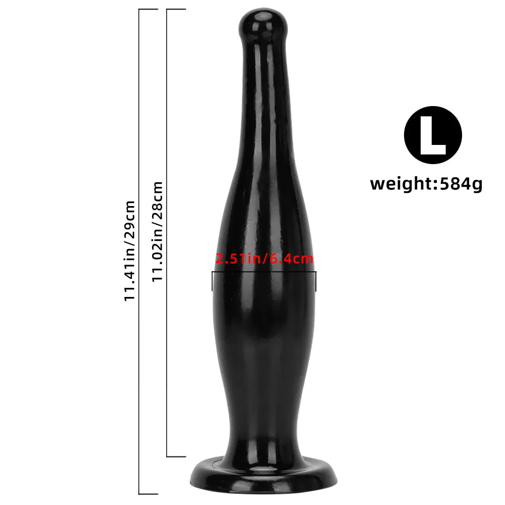6.7in 11.41in Women Men Big Black Thick Beer Bottle Dildo For Anal Sex