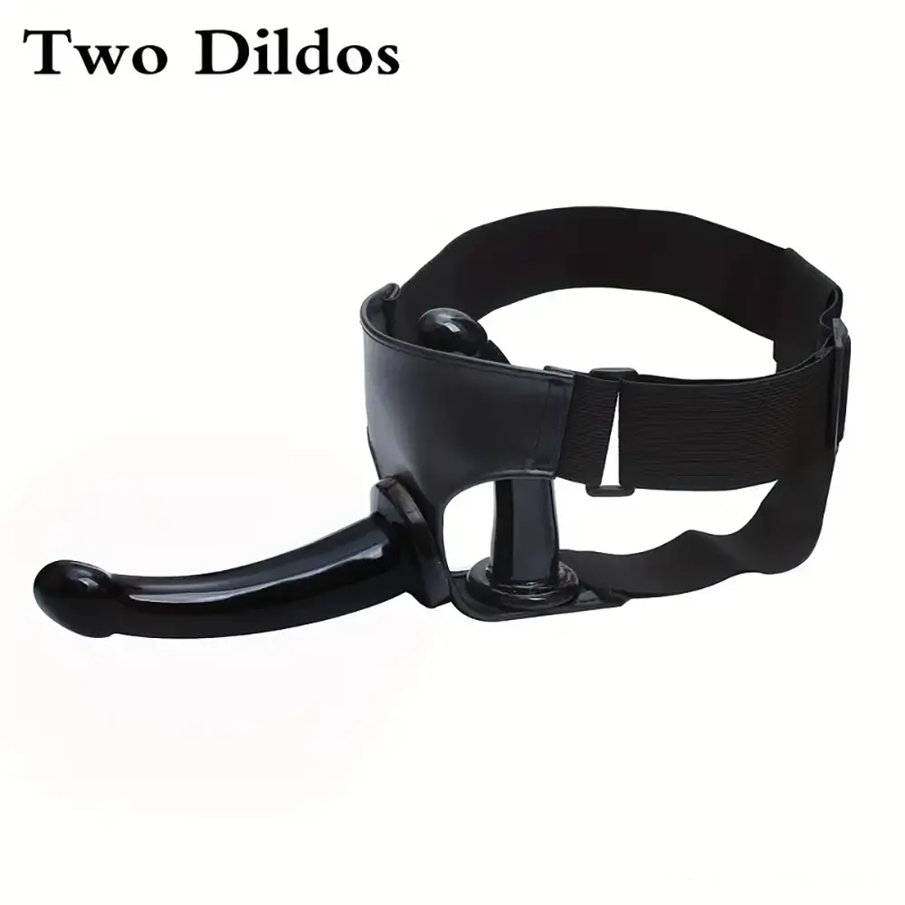 6.7in 7.7in Real Rubber Black Strap on Dildo Vaginal Anal Expander
