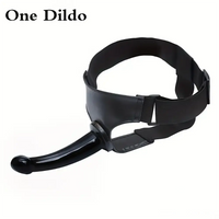 6.7in 7.7in Real Rubber Black Strap on Dildo Vaginal Anal Expander