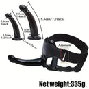 6.7in 7.7in Real Rubber Black Strap on Dildo Vaginal Anal Expander
