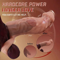 6.7in 7.84in Auto Vibrating Dildo Sleeve Resistant Pulling Durable Cock Sleeve