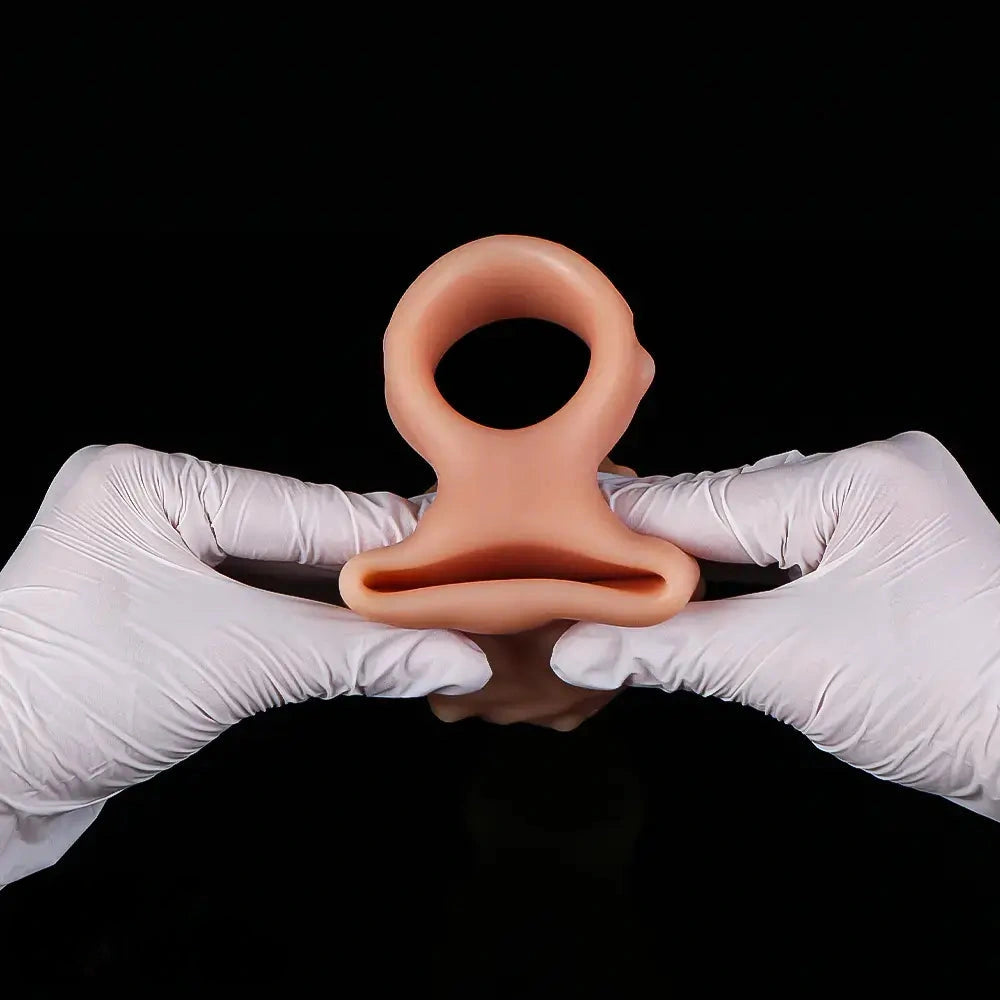 6.7in 7.84in Auto Vibrating Dildo Sleeve Resistant Pulling Durable Cock Sleeve