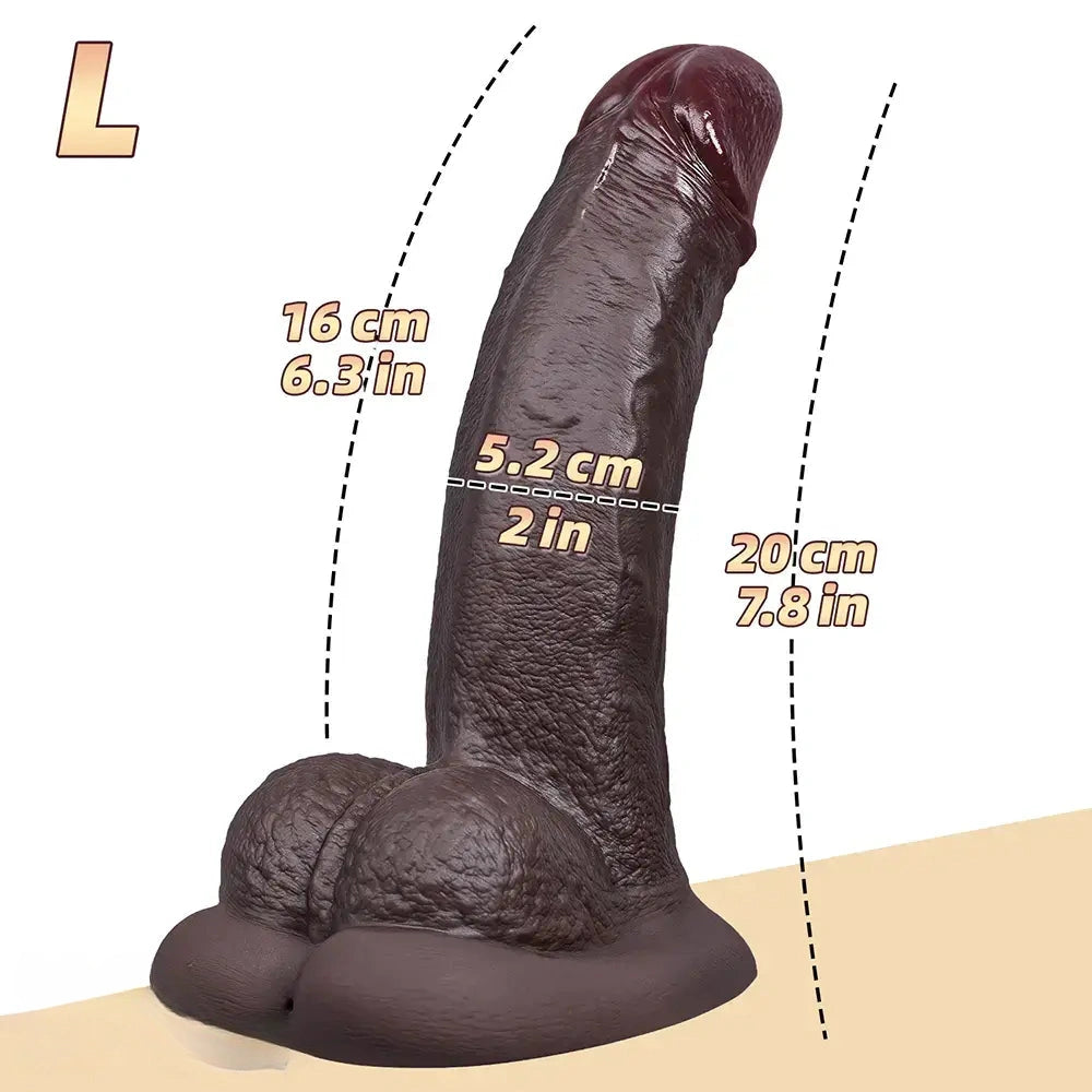 6.7in 7.8in Upturned Realistic Silicone Dildo Couples G-Spot Anal Cock