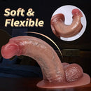 6.7in 7.8in Upturned Realistic Silicone Dildo Couples G-Spot Anal Cock