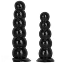 6.7in 8.26in Anal Beads Dildo PVC Black Cock With Powerful Suction Cup