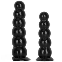 6.7in 8.26in Anal Beads Dildo PVC Black Cock With Powerful Suction Cup