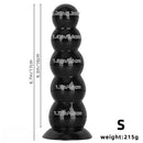 6.7in 8.26in Anal Beads Dildo PVC Black Cock With Powerful Suction Cup