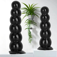 6.7in 8.26in Anal Beads Dildo PVC Black Cock With Powerful Suction Cup