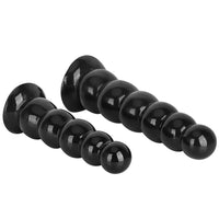 6.7in 8.26in Anal Beads Dildo PVC Black Cock With Powerful Suction Cup