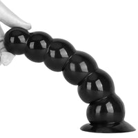 6.7in 8.26in Anal Beads Dildo PVC Black Cock With Powerful Suction Cup
