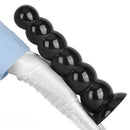 6.7in 8.26in Anal Beads Dildo PVC Black Cock With Powerful Suction Cup