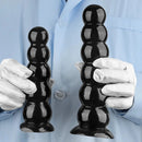 6.7in 8.26in Anal Beads Dildo PVC Black Cock With Powerful Suction Cup