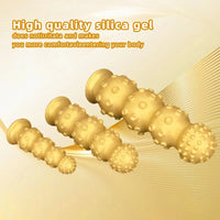 6.7in 9.84in 13.38in Gold Silicone Animal Octopus Large Dildo Butt Plug