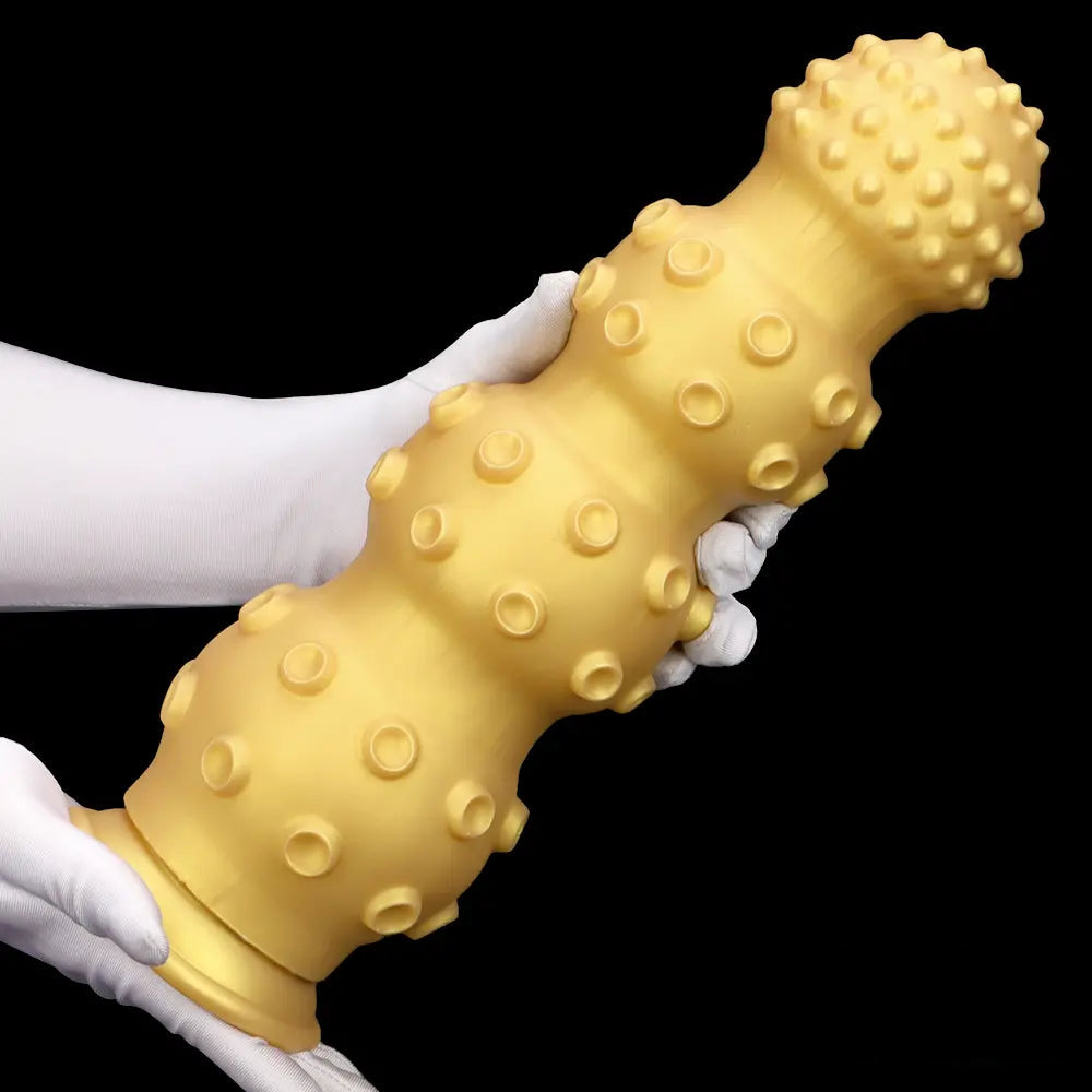 6.7in 9.84in 13.38in Gold Silicone Animal Octopus Large Dildo Butt Plug