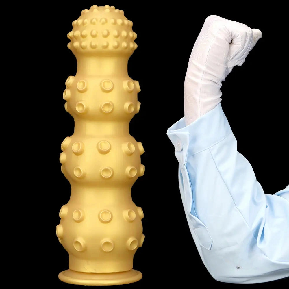 6.7in 9.84in 13.38in Gold Silicone Animal Octopus Large Dildo Butt Plug