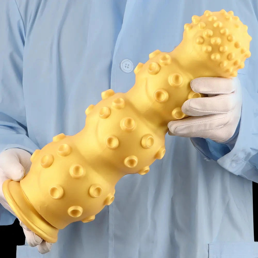 6.7in 9.84in 13.38in Gold Silicone Animal Octopus Large Dildo Butt Plug