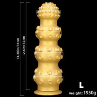 6.7in 9.84in 13.38in Gold Silicone Animal Octopus Large Dildo Butt Plug