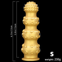 6.7in 9.84in 13.38in Gold Silicone Animal Octopus Large Dildo Butt Plug