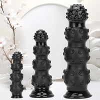 6.7in 9.84in 13.38in Super Black Animal Octopus Female Dildo Butt Plug