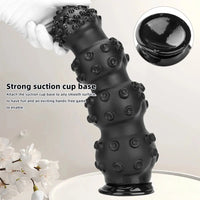 6.7in 9.84in 13.38in Super Black Animal Octopus Female Dildo Butt Plug