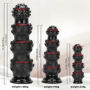 6.7in 9.84in 13.38in Super Black Animal Octopus Female Dildo Butt Plug