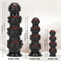 6.7in 9.84in 13.38in Super Black Animal Octopus Female Dildo Butt Plug