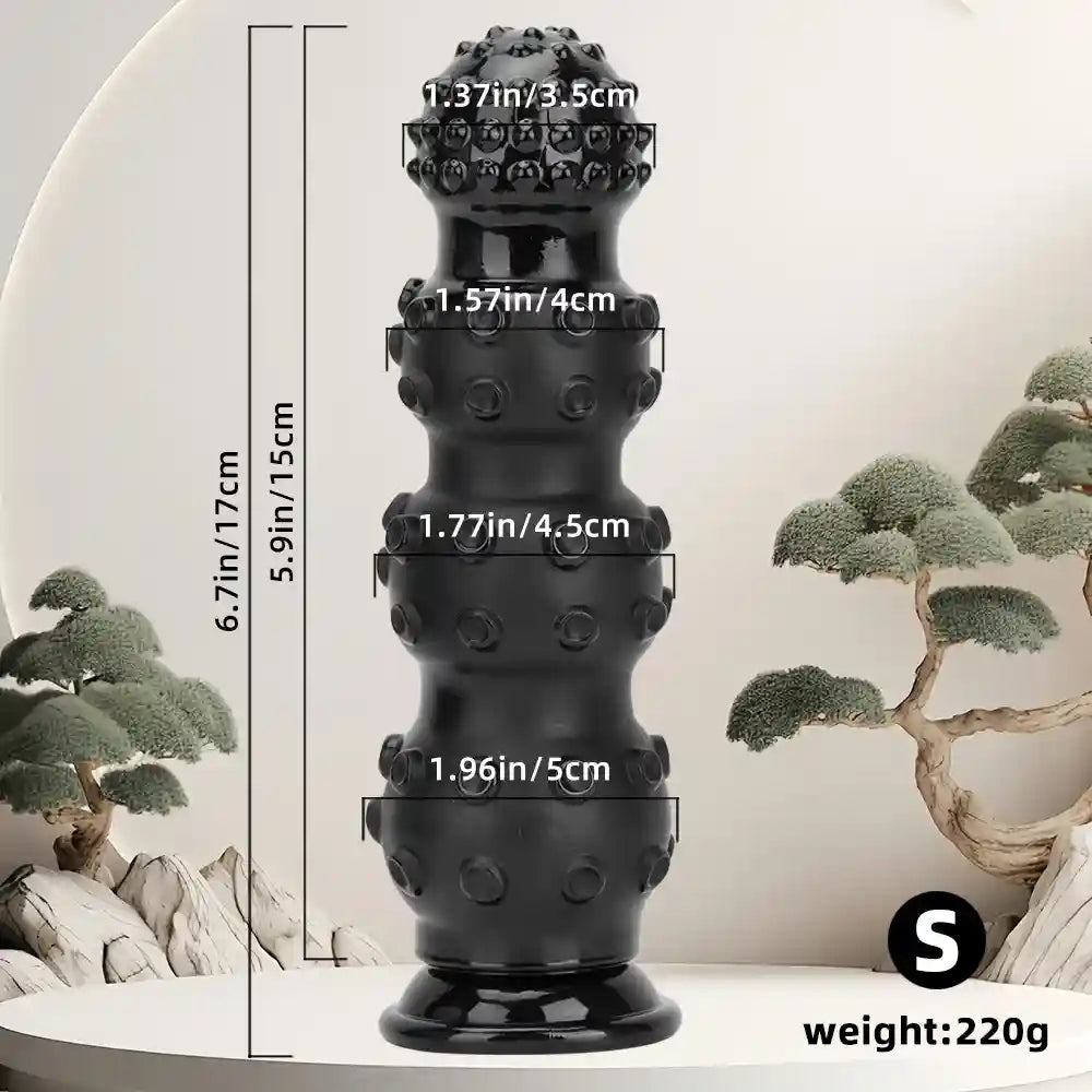 6.7in 9.84in 13.38in Super Black Animal Octopus Female Dildo Butt Plug