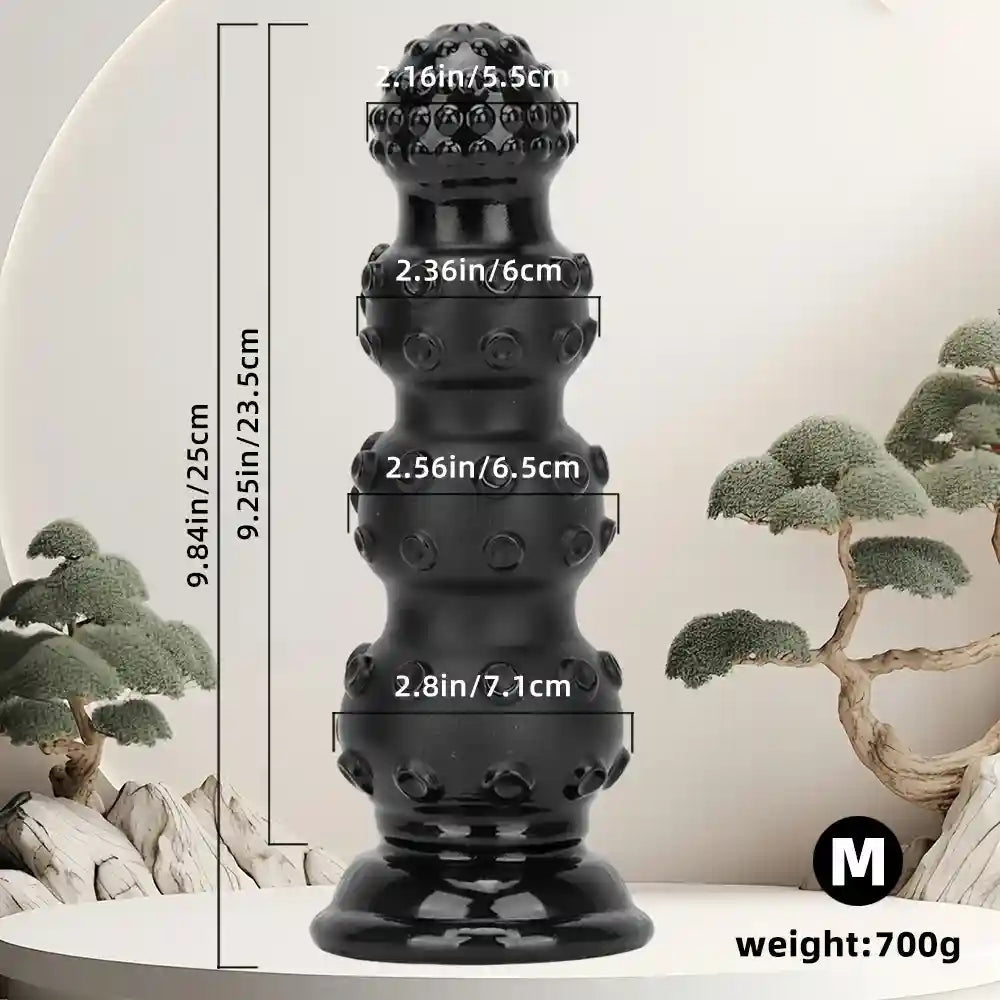 6.7in 9.84in 13.38in Super Black Animal Octopus Female Dildo Butt Plug