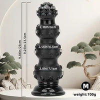 6.7in 9.84in 13.38in Super Black Animal Octopus Female Dildo Butt Plug