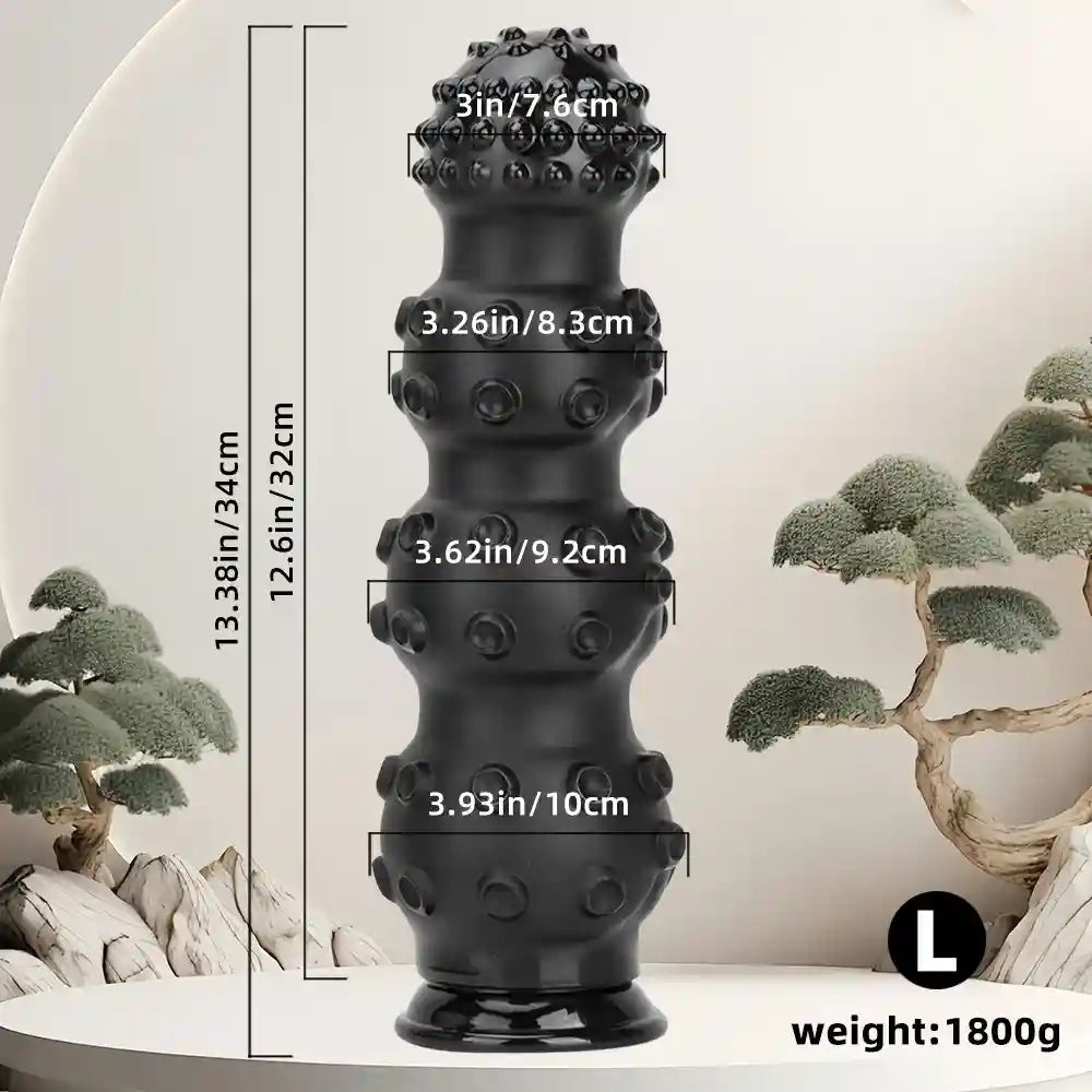 6.7in 9.84in 13.38in Super Black Animal Octopus Female Dildo Butt Plug