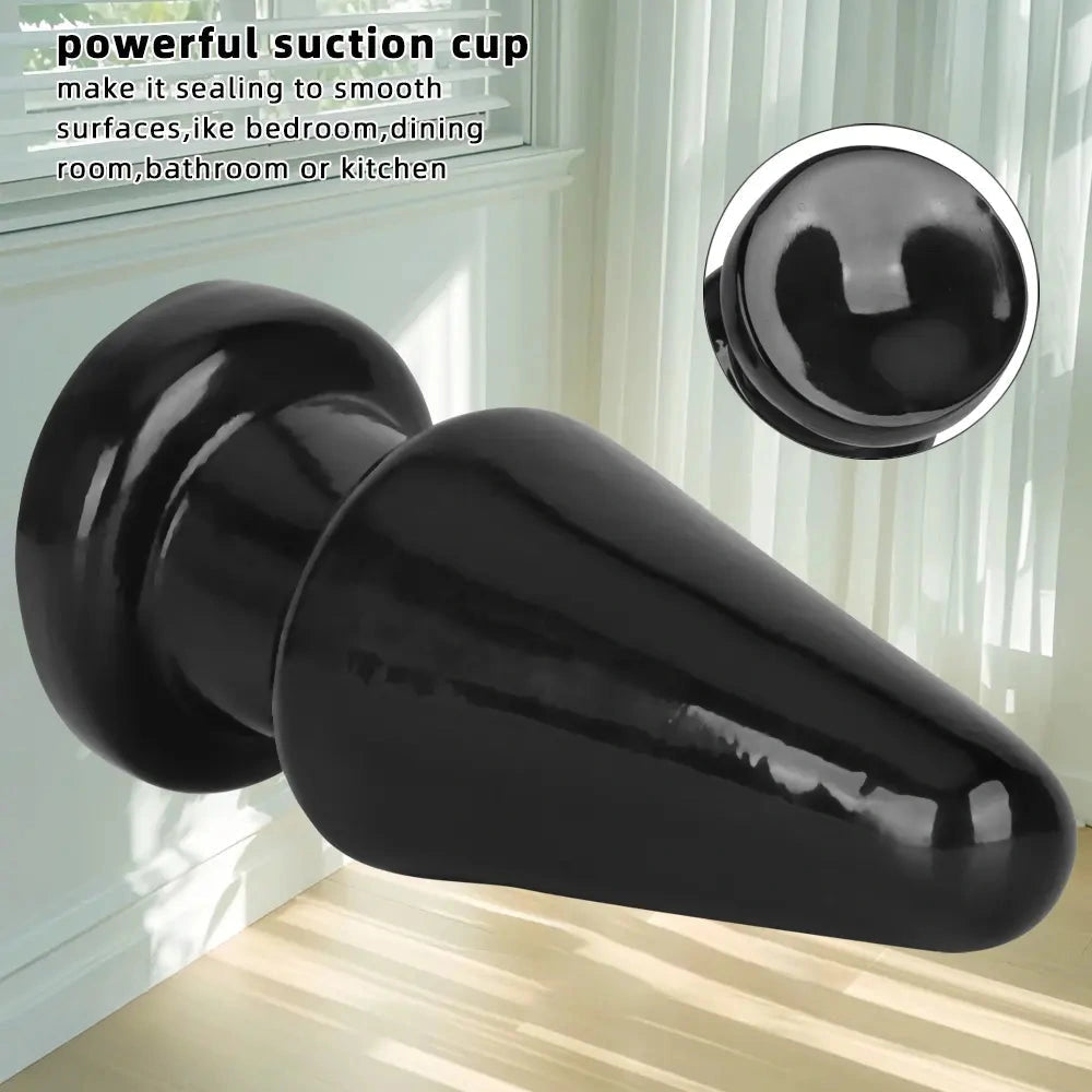 6.7in Black PVC Anal Plug Dildo For Woman Couples Masturbate Tough Guy