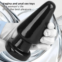 6.7in Black PVC Anal Plug Dildo For Woman Couples Masturbate Tough Guy