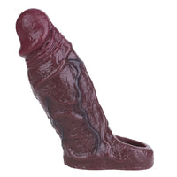 6.7in Blue Veins Silicone Soft Cock Sleeve Dildo For Enlargement