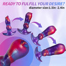 6.7in Magnetic Inflatable Knot Silicone Dildo G-spot Sex Toy For Men