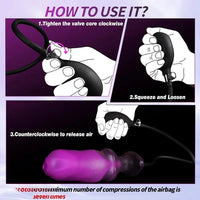6.7in Magnetic Inflatable Knot Silicone Dildo G-spot Sex Toy For Men