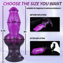 6.7in Magnetic Inflatable Knot Silicone Dildo G-spot Sex Toy For Men