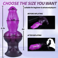 6.7in Magnetic Inflatable Knot Silicone Dildo G-spot Sex Toy For Men