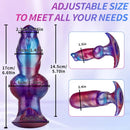6.7in Magnetic Inflatable Knot Silicone Dildo G-spot Sex Toy For Men