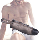 6.7in Real Texture Black Cock Extender Sleeve For Penis Extension