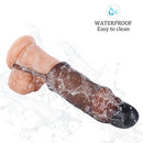 6.7in Real Texture Black Cock Extender Sleeve For Penis Extension