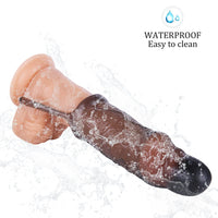 6.7in Real Texture Black Cock Extender Sleeve For Penis Extension
