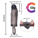 6.7in Real Texture Black Cock Extender Sleeve For Penis Extension