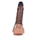 6.7in Real Texture Black Cock Extender Sleeve For Penis Extension